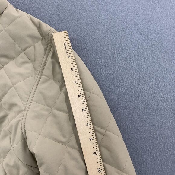 Le Chameau Jacket Womens Medium Beige Quilted Lined Zip Pockets Bastia BCV1425 - Picture 9 of 16